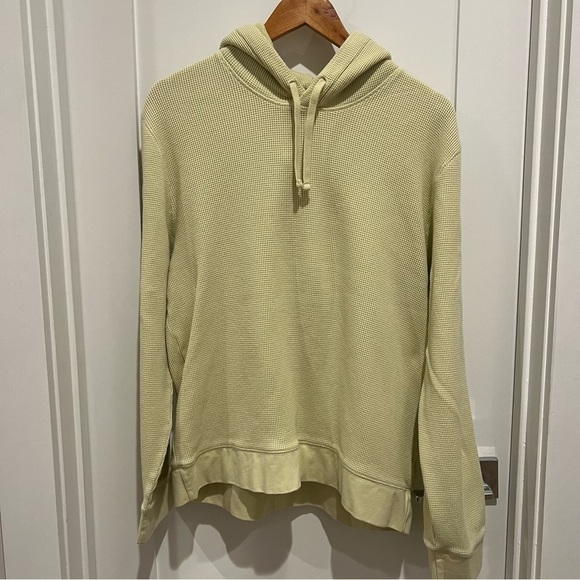 Everlane The Waffle-Knit Hoodie size L light yellow color - Picture 3 of 9